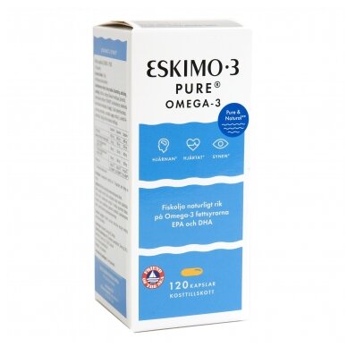 ESKIMO-3 PURE® Žuvų taukai kaps. N.120