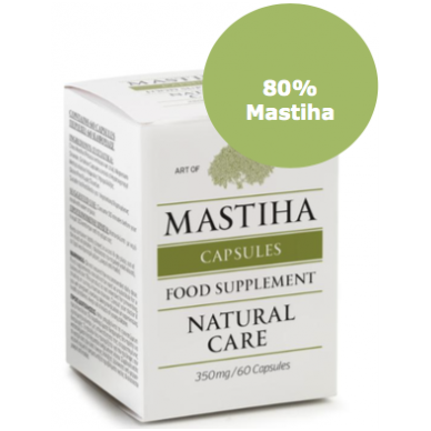 NATŪRALI MASTIKA 80% - 60 KAPSULIŲ (PO 350 MG)